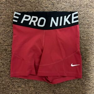 Red Nike Pros - Size Extra Small